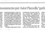In the news: local media anticipates the Astor Piazzolla “Foundation Stone” Ceremony, scheduled for tonight, in&nbsp;Lucca.